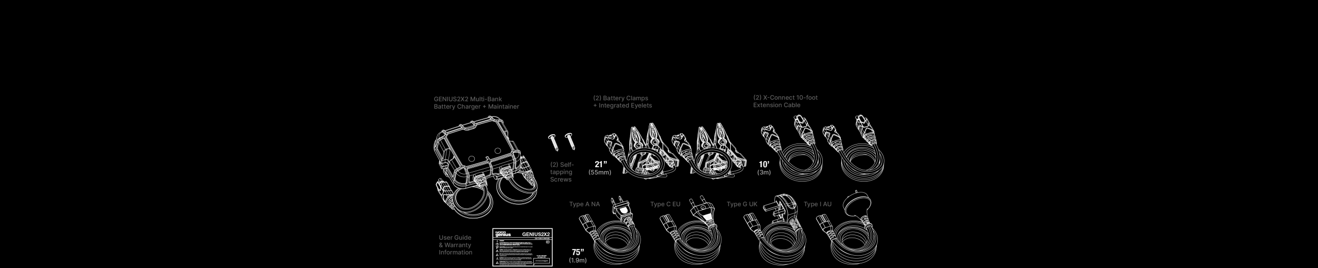 GENIUS2X2 6V/12V 2-Bank 4A Smart Battery Charger - Image 2