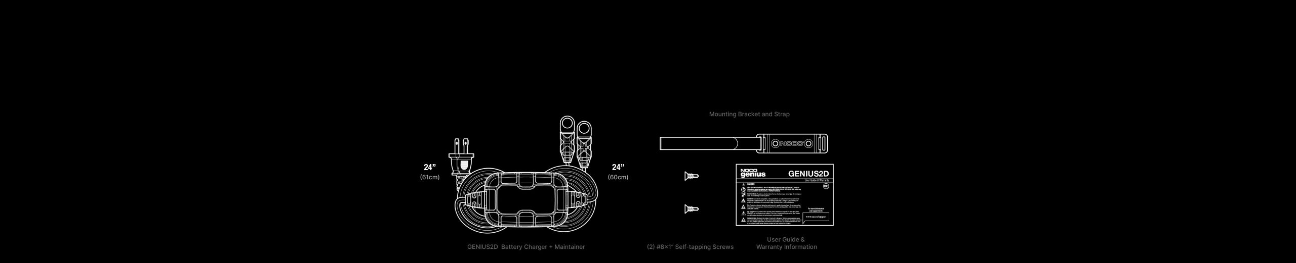 GENIUS2D 12V 2A Direct-Mount Battery Charger - Image 2